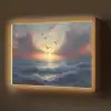 Meeuwen - Zonsondergang - Zee - Wolken Light Box met batterij (Wandlamp) middel -z3d_website