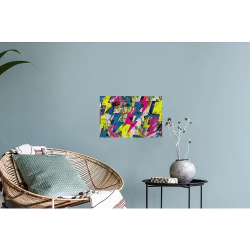 Bliksemschichten - Patroon - Marmer - Kleuren Muursticker klein -plant