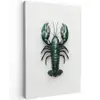 Kreeft - Glossier - Groen - Wit canvas 2cm klein -z3d