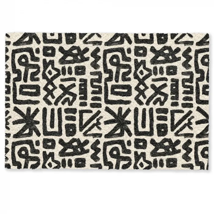 Geometrisch - Figuren - Zwart Deurmat klein 898 -zkaufland3d