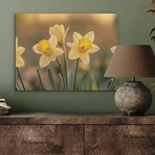 Bloemen - Geel - Wazig PET vilt klein -sfeer2