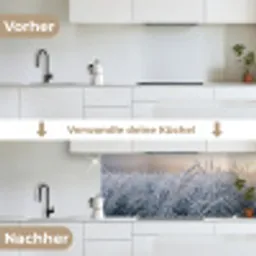 Rijp - Gras - Kristallen - Winter - Minimalistisch keuken achterwand 2 middel -voor-na_DE