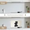 Rechthoeken - Penseelstreken - Abstract - Zwart keuken achterwand spatscherm klein -voor_na_NL