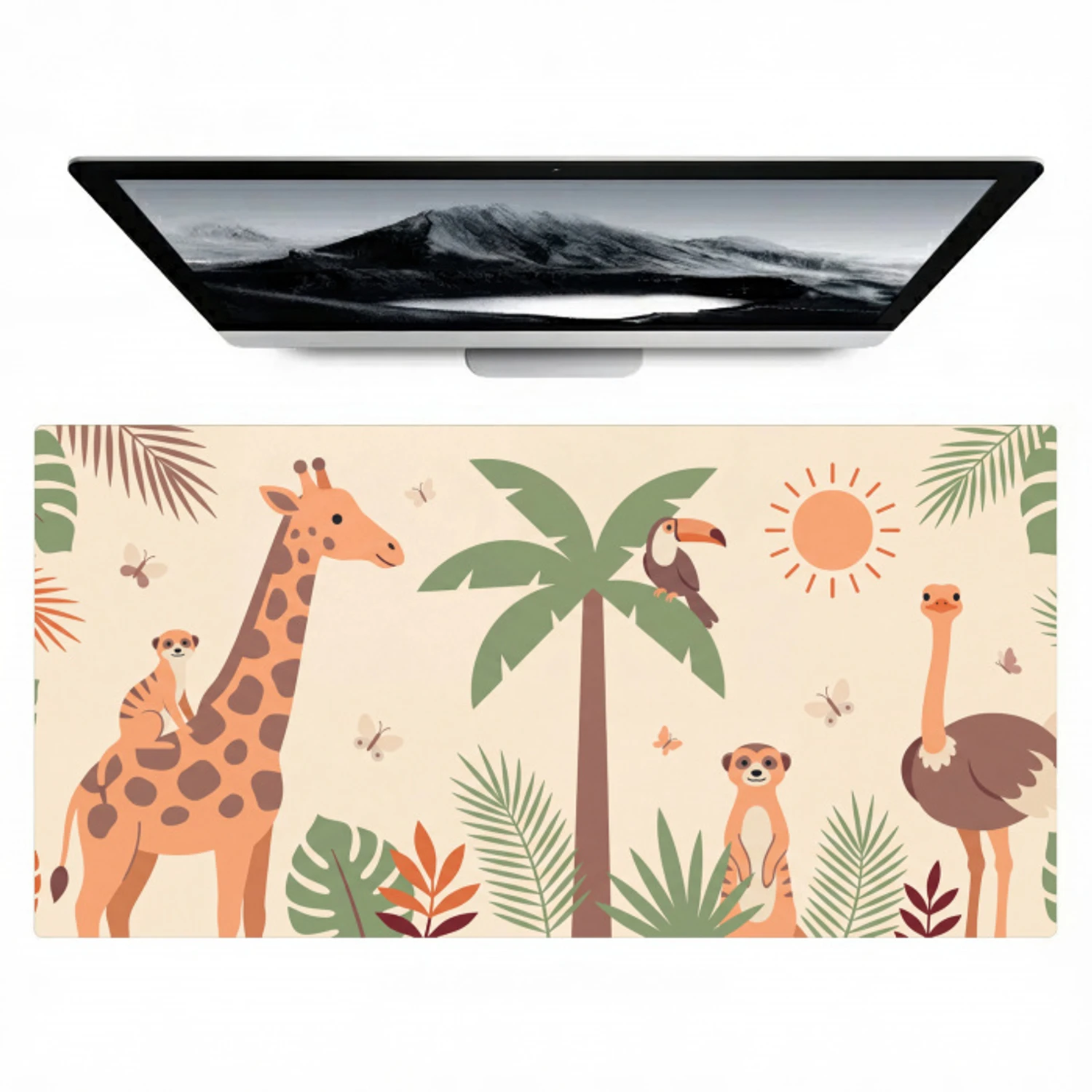 Dieren - Tropisch - Safari - Kleurrijk Muismat XXL klein -zzz3d