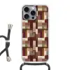 Modern - Geometrie - Kleurrijk Hoesje iPhone 16 Pro Max met koord klein 804 -3d