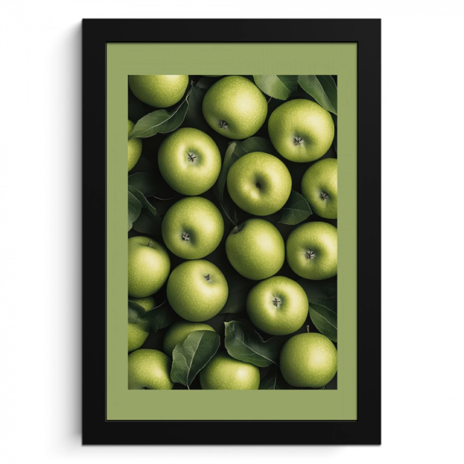 Appels - Groen - bladeren KitchenYeah - Keuken - Fotolijst klein -3d