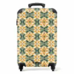 Keramiek - Verweerd - Kleurrijk NBS - Handbagage koffer - Volwassenen Unisex middel -productfoto_recht