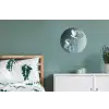 Kristal - Bloemen - Grijs Wandcirkel aluminium klein -slaapkamer