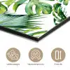 Monstera - Palmblad - Jungle - Tropisch aluminium wit klein -closeup_NL