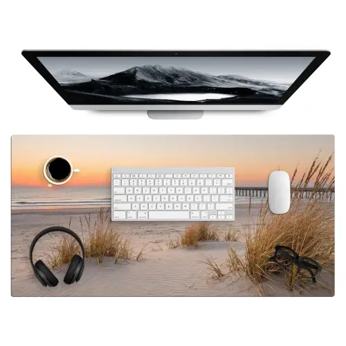 Pier - Zonsondergang - Strand Muismat XXL klein -3d