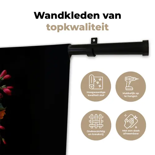 Boeket - Romantisch - Kleurrijk Wandkleed katoen klein -sfeer2