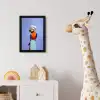 Papegaai - Koksmuts - Vogel - Leuk fotolijst zwart zonder passe partout klein -usfeer4_kinderkamer
