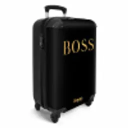 Quotes - Boss - Goud - Zwart NBS - Handbagage koffer - Unisex middel -productfoto_3d