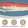 Vissen - Rood - Blauw Akoestische PET Vilt - Rond klein -closeup_NL