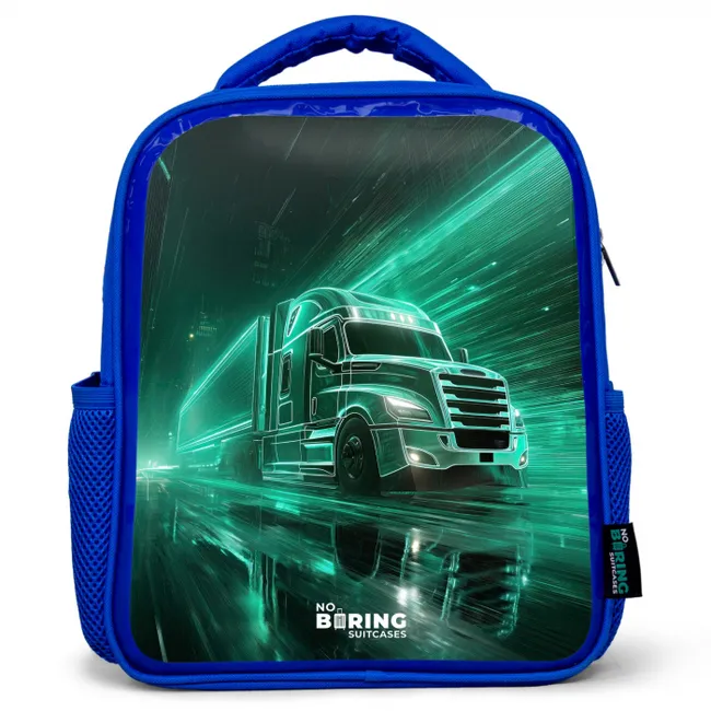 Kids' Backpacks Blue -. Truck - Neon - Green - City