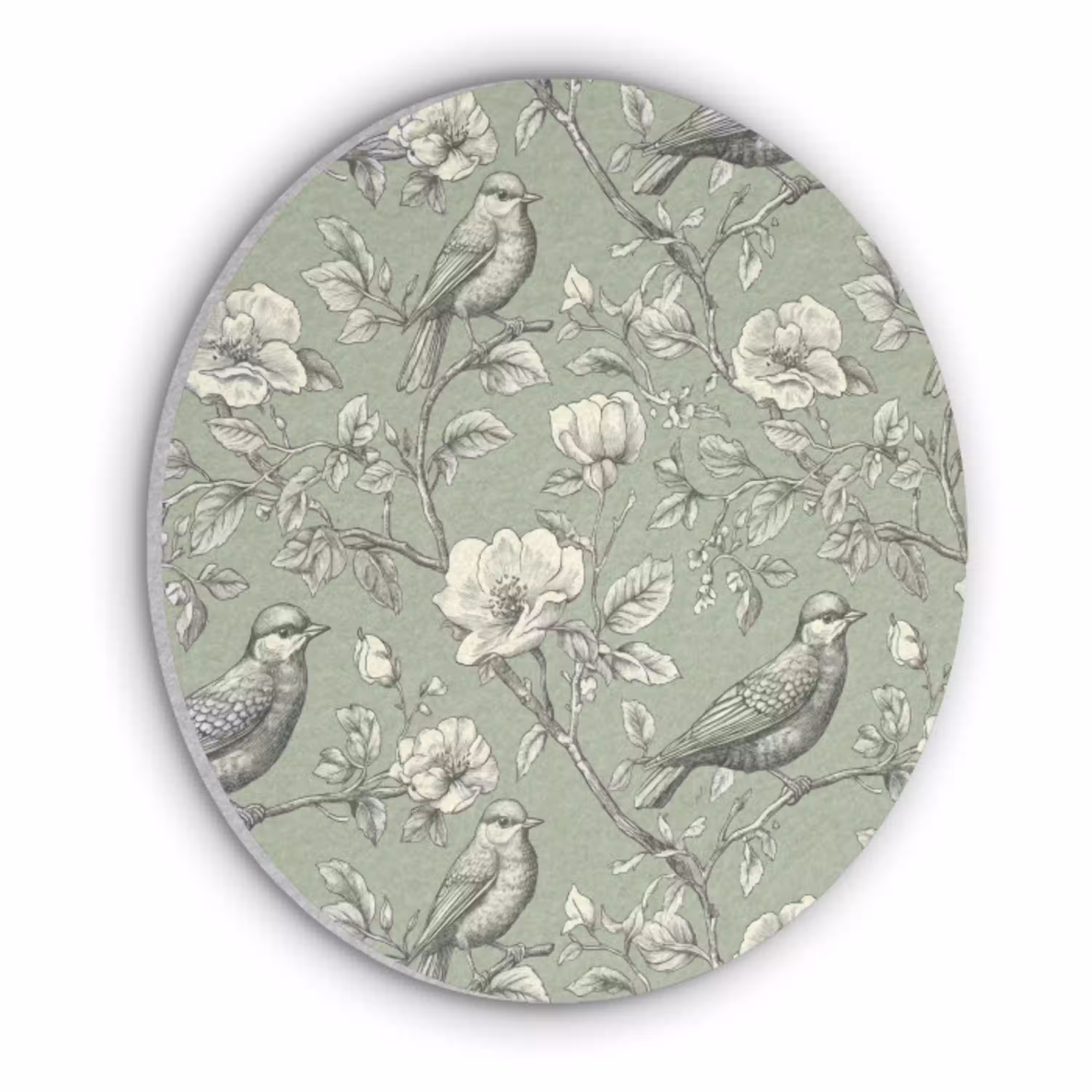 Klassiek - Botanisch - Groen Akoestische PET Vilt - Rond klein 838 -3d