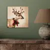 Gewei - Kerst - Rendier - Rood aluminium wit klein -sfeer2