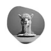 Alpaca - Pasta - Zwart - Wit - Grappig - Dieren Wandcirkel Organisch Plexiglas middel -3d