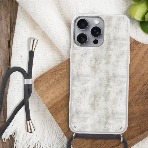 Grijs - Beton - Verweerd Hoesje iPhone 16 Pro Max met koord klein 804 -sfeer4