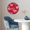 Patroon - Hartjes - Roze - Valentijn Fotolijst rond zonder passe partout klein -sfeer2
