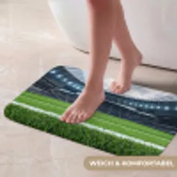 Voetbal - Stadion - Sport - Groen Badmat klein -USP_ZachtDE