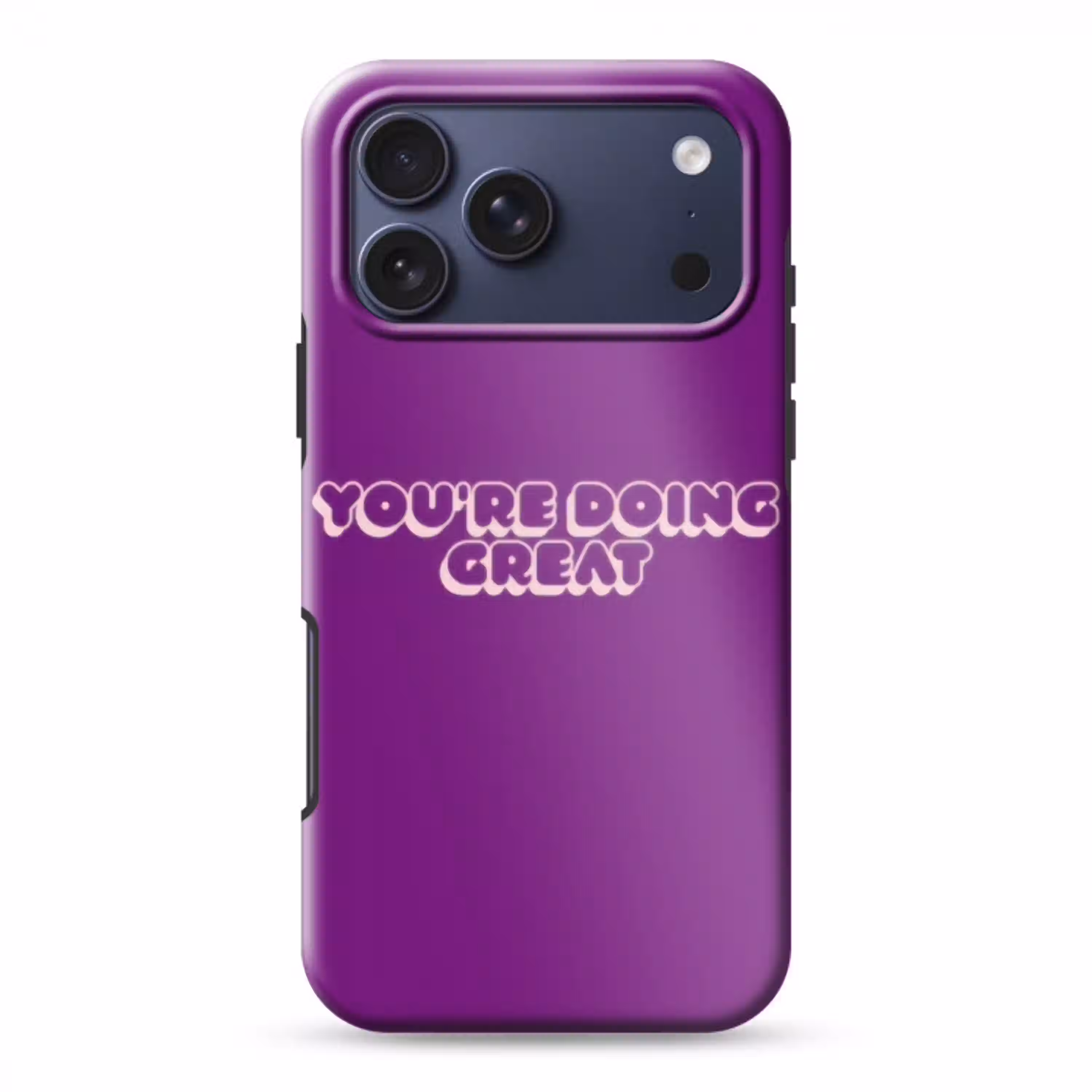 You're doing great - Paars - Bubble letters Toughcase MagSafe Apple iPhone 17 Pro Max klein -3d