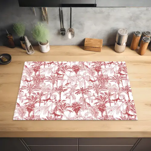 Aap - Oerwoud - Rood Inductie beschermer vinyl 3mm klein 276 -sfeer5