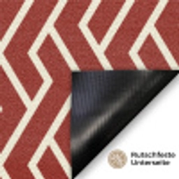 Rood - Beige - Patroon - Lijnen Deurmat klein 898 -antislip_DE