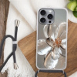 Bloem - Glazen - Doorzichtig Hoesje iPhone 16 Pro Max met koord klein -sfeer4