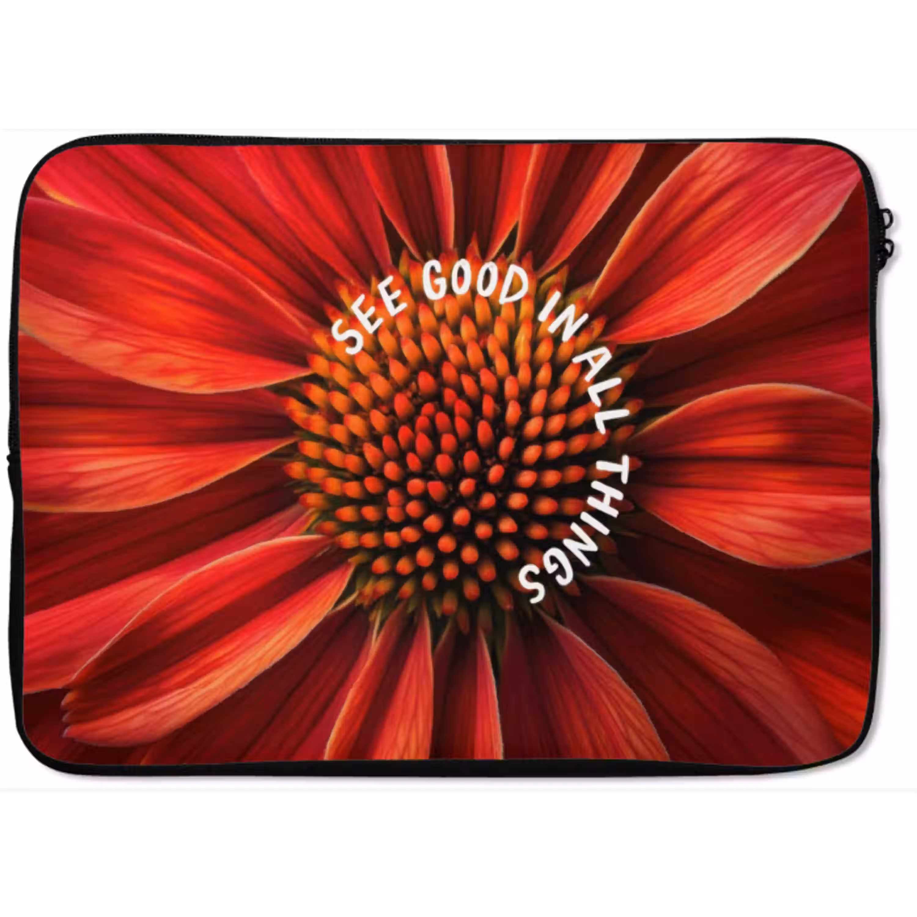 Close up - Bloem - Quote - Rood laptophoes neopreen klein -zkaufland3dotto