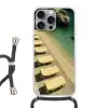 Strandbedden - Zee - Stenen - Baai Hoesje iPhone 16 Pro Max met koord klein -3d