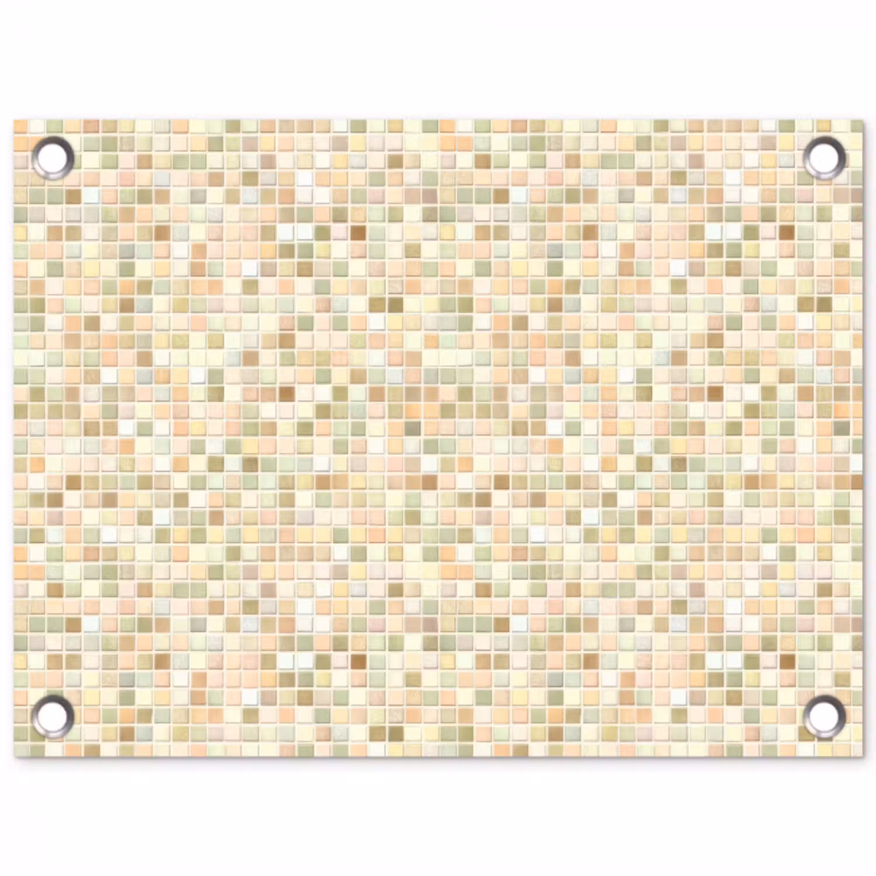Mozaïek - Patroon - Beige tuinposter los doek klein 239 -3d