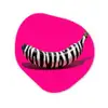 Banaan - Zebraprint - Roze Wandcirkel Organisch Forex 3mm klein -3d