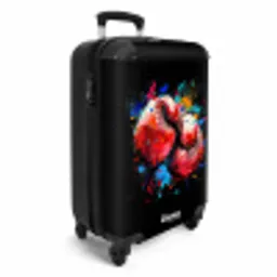 Rode bokshandschoenen met verf NBS - Handbagage koffer - Unisex middel -productfoto_3d