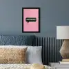 Roze - Tekstwolk - Groen - BLAH BLAH BLAH fotolijst zwart zonder passe partout klein -sfeer3