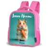 Hamster - Wortel - Dier Kinderrugzak - Roze middel -schuin