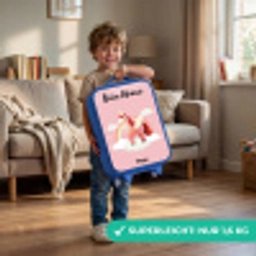 Eenhoorn - Vleugels - Roze - Regenboog Kinderkoffer - Blauw klein -sfeer2_DE