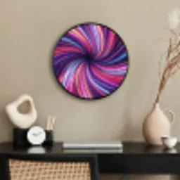 Abstract - Swirl - Futuristic - Neon Fotolijst rond zonder passe partout klein -sfeer1