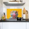 Kameleon - Kauwgom - Kleurrijk Inductie beschemer met haakjes klein -sfeer2