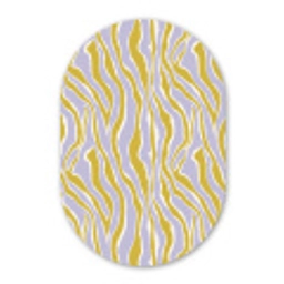 Zebra - Modern - Meerkleurig Wandcirkel Ovaal Aluminium middel 839 -3d
