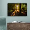 Zon - Bomen - Bos - Landschap - Natuur canvas 2cm klein -sfeer4