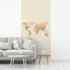 Wereldkaart - Realistisch - Beige fotobehang vinyl groot -woonkamer