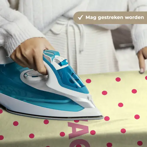 Swag - Roze - Stippen - Geel Wandkleed katoen klein -sfeer9