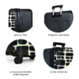 Modern - Organisch - Zwart NBS - Large koffer - Volwassenen Unisex groot -zzzzzzzbolletjes_FR