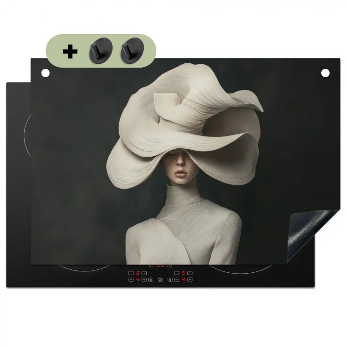 Modern - Vrouw - Hoed Inductie beschemer met haakjes klein -3d