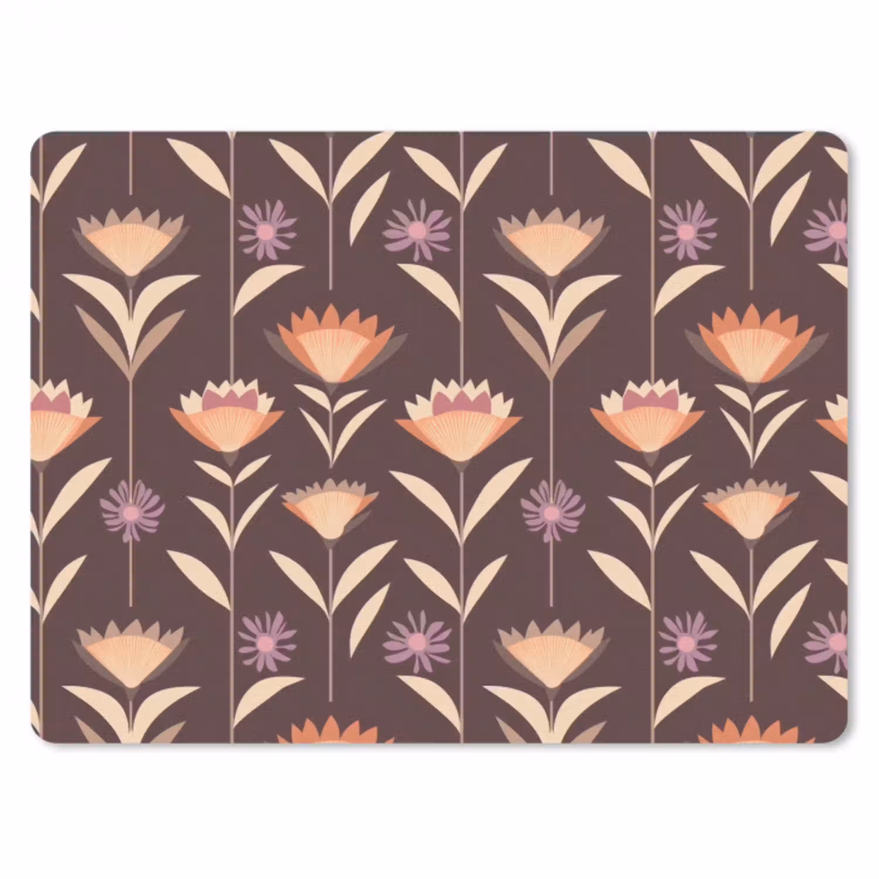 Elegant - Retro - Bruin muismat rubber klein 262 -3d
