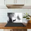 Boot - Rivier - Bamboe - Wit keuken achterwand spatscherm klein -sfeer2