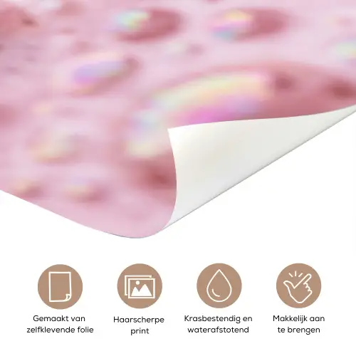 Schuim - Structuur - Roze deurposter klein -closeup_NL