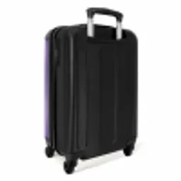 Gele auto met roze vlammen NBS - Handbagage koffer - Kinderen Unisex middel -achterkant