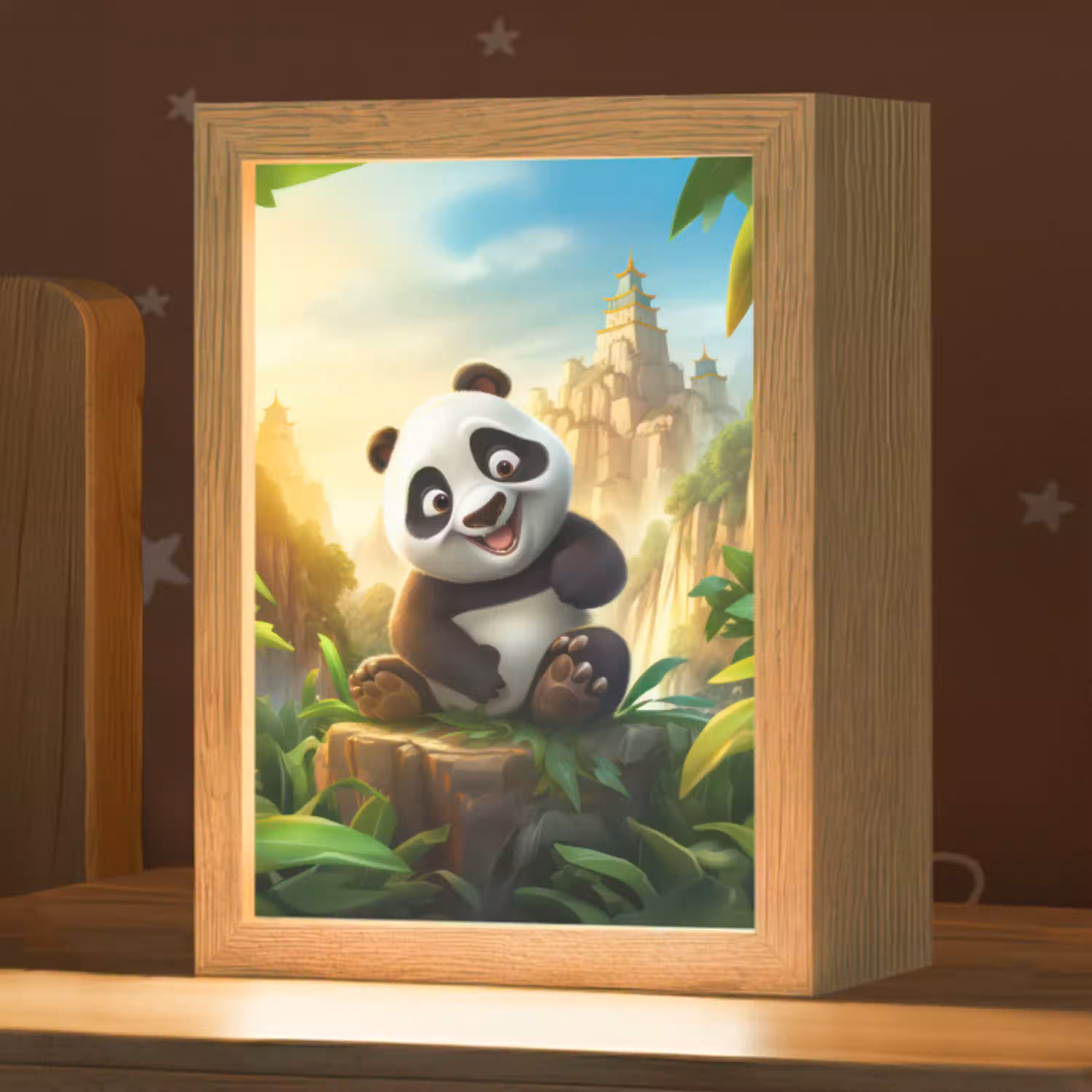 Panda - Wilde dieren - Jungle - Jongens - Kinderen Light Box met kabel klein -zzz_3d_website